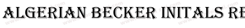 Algerian Becker Initals Regular字体转换